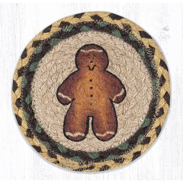 Capitol Importing Co 7 x 7 in. LC-111 Gingerbread Man Round Large Coaster 79-111GBM